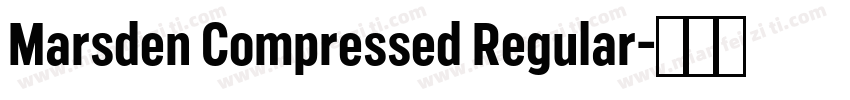 Marsden Compressed Regular字体转换